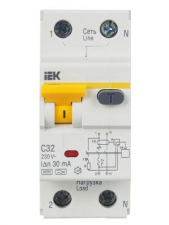KARAT Автоматический выключатель дифференциального тока АВДТ 32 C32 30мА тип A IEK