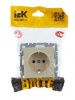 BRITE Розетка 1-местная с заземлением без защитных шторок 16А РС11-1-0-БрКр бежевый IEK