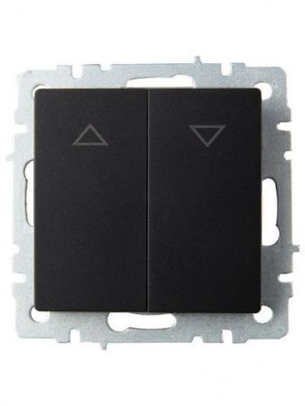 BRITE Выключатель жалюзи 10А ВС10-1-5-БрЧ черный IEK