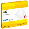 Светильник ДВО 1608 белый, круг LED 18Вт 6500 IP20 IEK