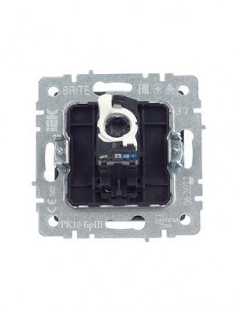BRITE Розетка компьютерная RJ45 кат.5E РК10-БрШ шампань IEK