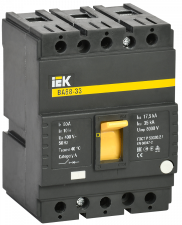 Выключатель автоматический ВА88-33 3Р 80А 35кА IEK