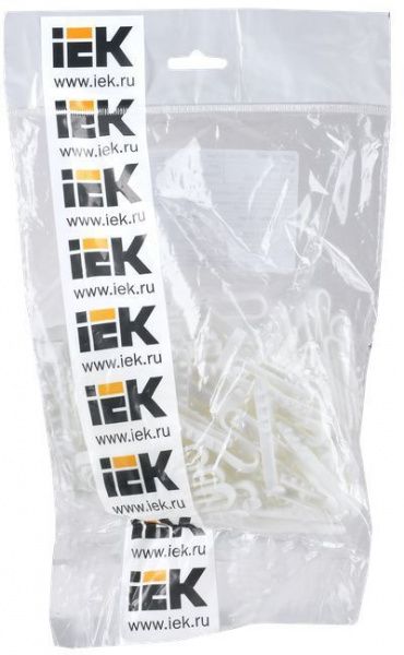 Дюбель хомут 5-10мм нейлон белый d=5 мм (100шт) IEK