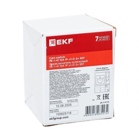 Переключатель кулачковый ПК-1-41 10А 1P "1-0-2" EKF PROxima
