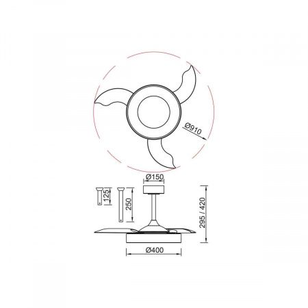 Люстра-вентилятор Mantra NISEKO FAN S 9013