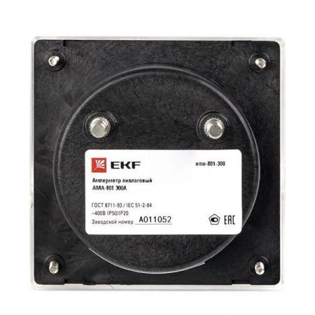 Амперметр AMA-801 аналоговый на панель (80x80) круглый вырез 300А трансф. подкл. EKF