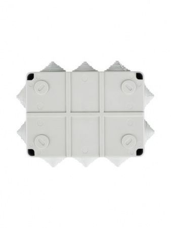 Коробка распаячная КМ41242 для открытой проводки безгалогенная (HF) 150х110х70мм IP55 10 гермовводов серая IEK