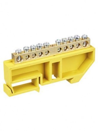 Шина PE "земля" на DIN-изол ШНИ-6х9-10-Д-Ж IEK