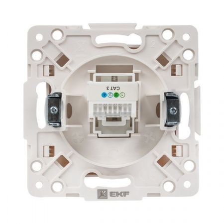 Стокгольм Механизм Розетки Phone 1-местной белый EKF PROxima