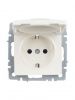 BRITE Розетка 1-местная с заземлением с защитными шторками и крышкой 16А IP44 РСбш10-3-44-БрЖ жемчуг IEK