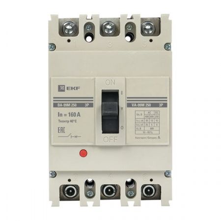 Выключатель автоматический ВА-99М 250/160А 3P 35кА EKF