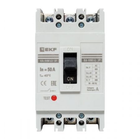 Выключатель автоматический ВА-99М 63/50А 3P 25кА EKF