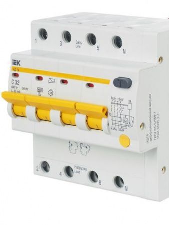 KARAT Дифференциальный автомат АД14 4P 32А 30мА тип AC IEK