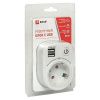 Розеточный блок SB-01 (розетка 2P+E 16А, 2 USB разъема 5V 2,1A) EKF PROxima
