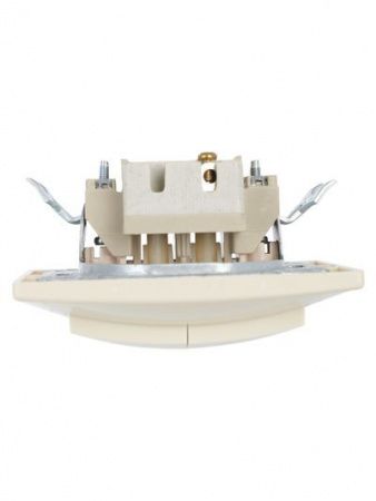 KVARTA Выключатель 2-клавишный 10А кер. ВС10-2-0-Км кремовый GENERICA