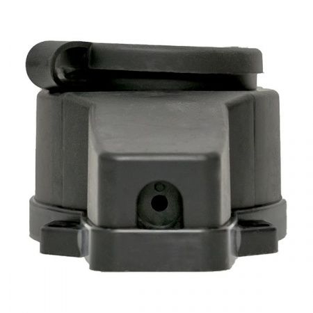 Роз. (колодка) двухмест. с защит. крышками каучуковая 230В 2P+PE 16A IP44 EKF Марс