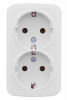 Минск Розетка 2-местная ОП 16А с заземлением белая EKF Basic