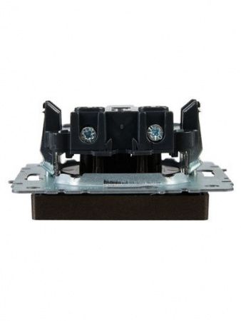 BRITE Розетка 1-местная без заземления без защитных шторок 10А РС10-1-0-БрТБ темная бронза IEK