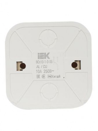 GLORY Выключатель 1-клавишный для открытой установки проходной 10А ВСп10-1-0-ХБ белый IEK