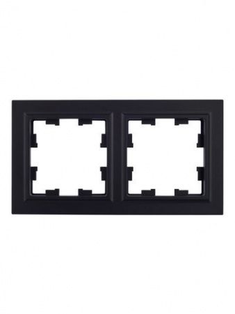 BRITE Рамка 2-местная РУ-2-БрЧ черный IEK
