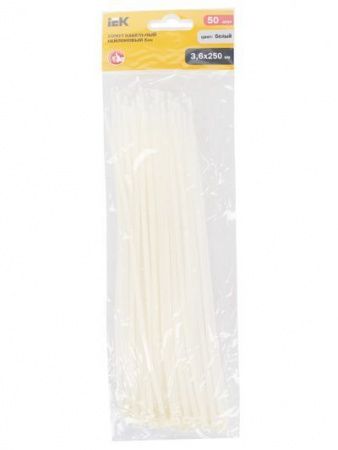 Хомут 3,6х250мм нейлон (50шт) IEK
