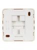 OKTAVA Выключатель 2-клавишный для открытой установки 10А ВС20-2-0-ОКм кремовый GENERICA