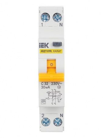 Выключатель автоматический дифференциального тока АВДТ32МL C32 30мА KARAT IEK