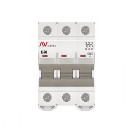 Выключатель автоматический AV-6 3P 40A (B) 6kA  EKF AVERES