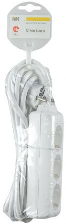 Удлинитель У03 3 места с заземлением 5м 3х1мм2 16А/250 IEK