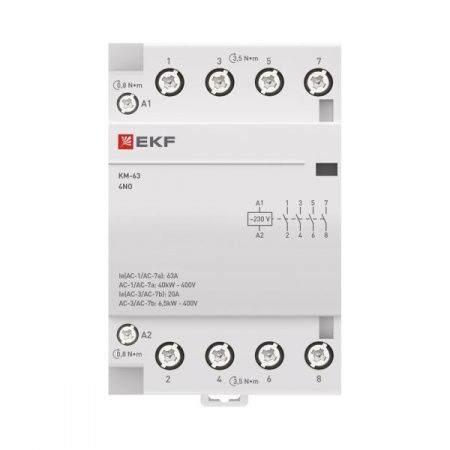 Контактор модульный КМ 63А 4NО (3 мод.) EKF PROxima