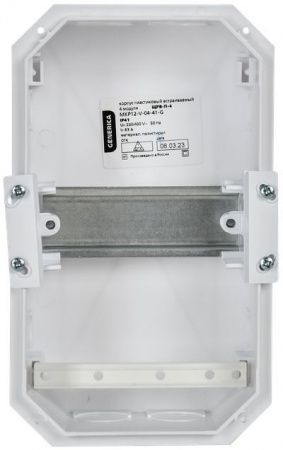 Корпус пластиковый ЩРВ-П-4 черная прозрачная дверь IP41 GENERICA