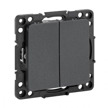 Стокгольм Механизм Выключателя 2-кл. 10А автоматические клеммы черный EKF PROxima