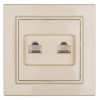 Минск Розетка RJ-45 2-местная СП бежевая EKF
