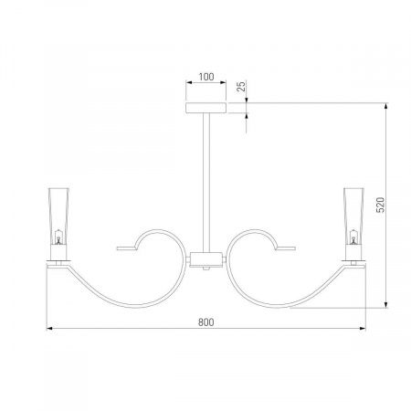 Подвесная люстра Eurosvet Rosher 60141/8 хром
