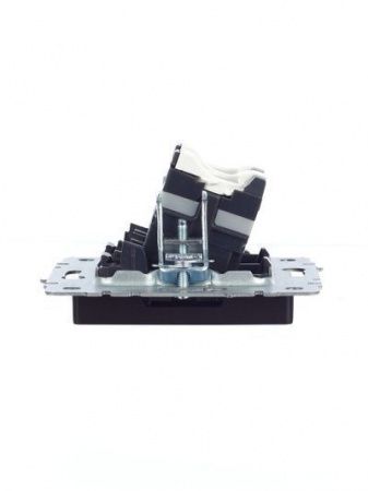 BRITE Розетка компьютерная двойная RJ45 кат.5E РК10-2-БрЧ черный IEK