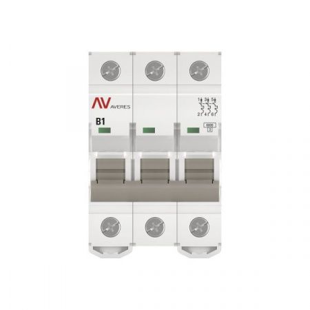 Выключатель автоматический AV-6 3P 1A (B) 6kA  EKF AVERES