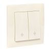 Валенсия выключатель 2-кл. 10А кремовый проходной EKF PROxima