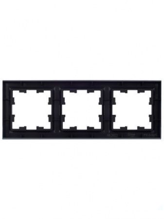 BRITE Рамка 3-местная РУ-3-БрЧ черный IEK