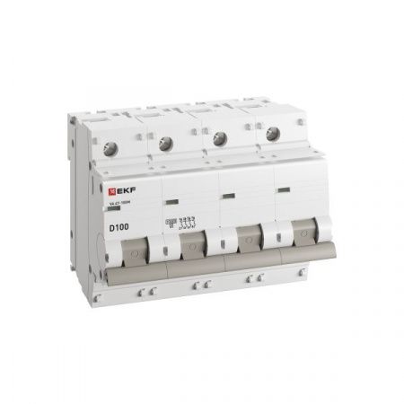 Автоматический выключатель ВА 47-100M 4P 100А (D) 10kA без теплового расцепителя EKF PROXIMA